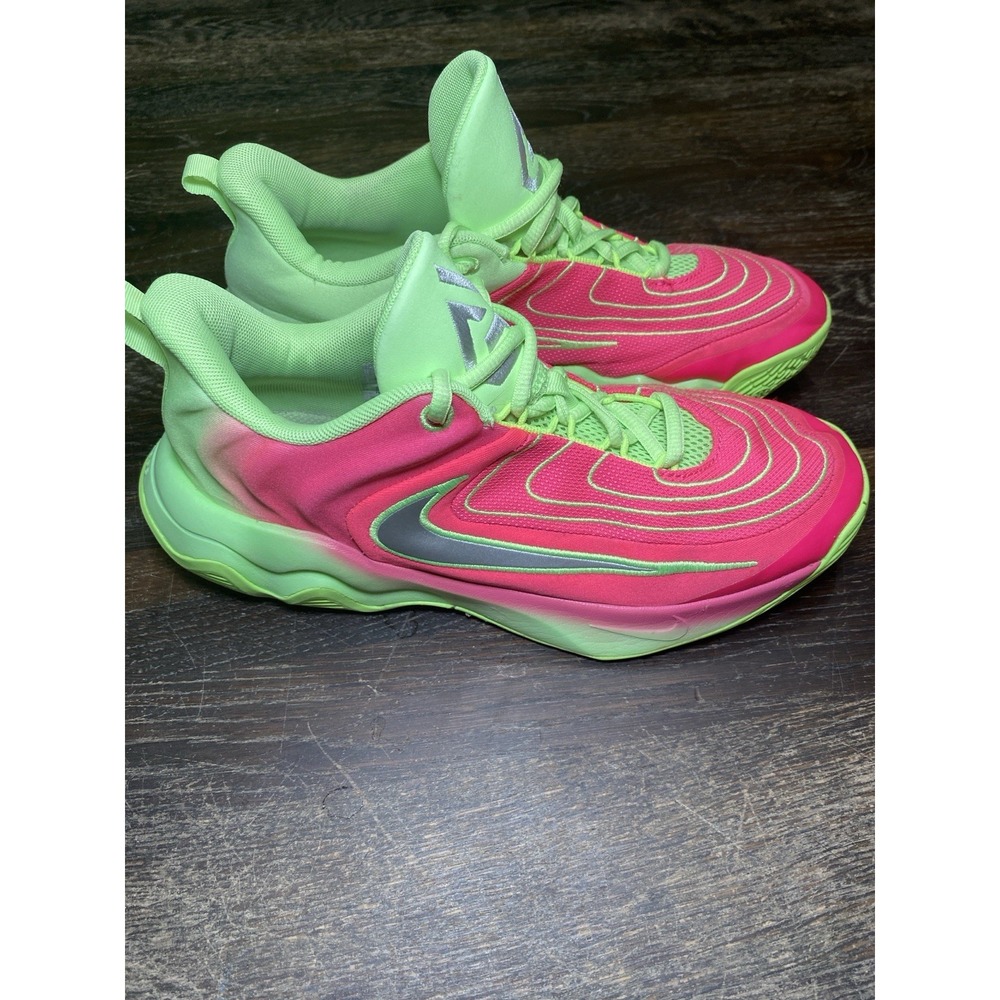 Nike Giannis Immortality 4 Basketball Shoes Pink Lime FQ3680-30 Sz 6.5Y